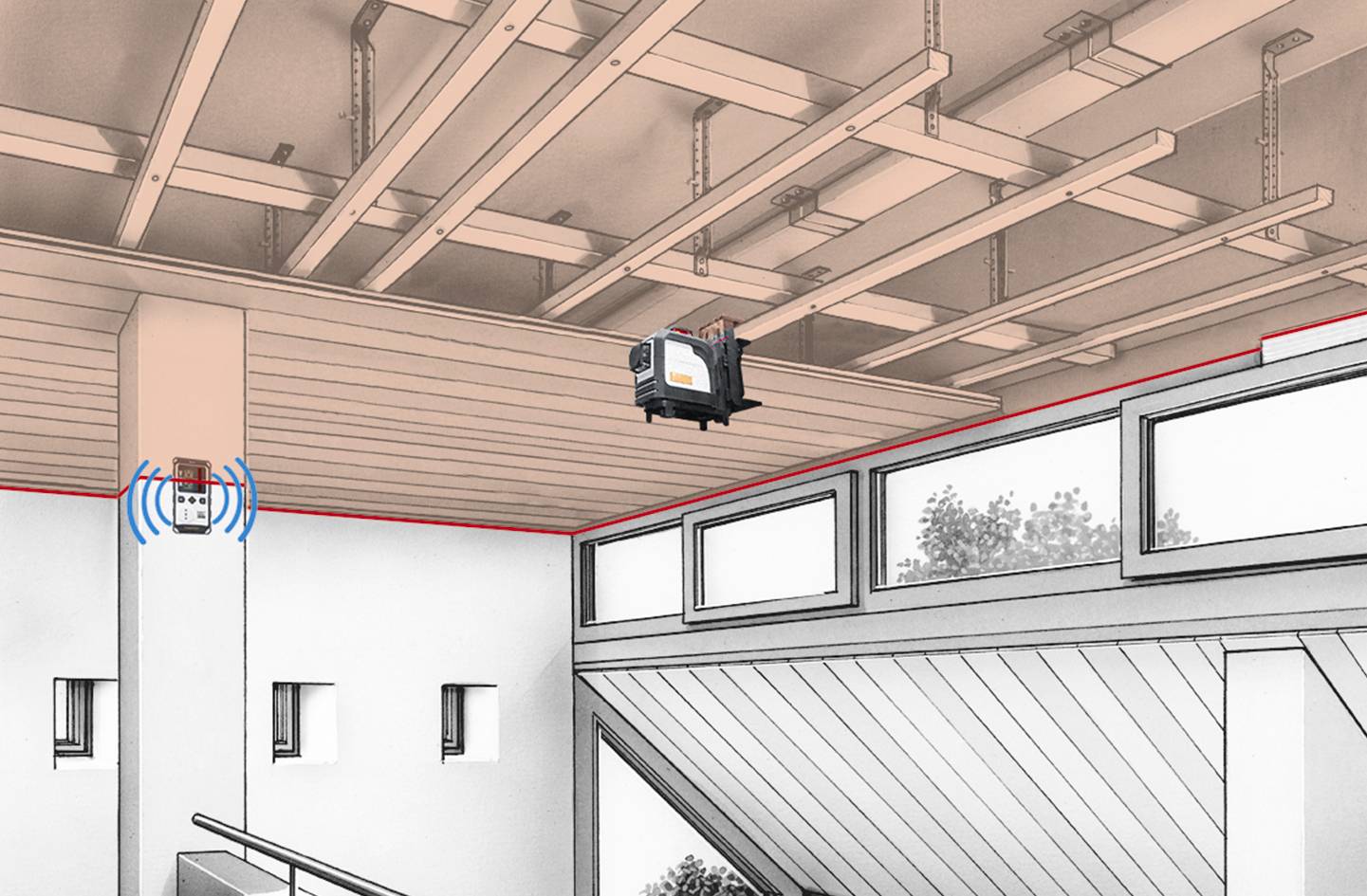 Laserliner 033.50A Laserempfänger für Linienlaser Passend für (Marke-Nivelliergeräte) Laserliner