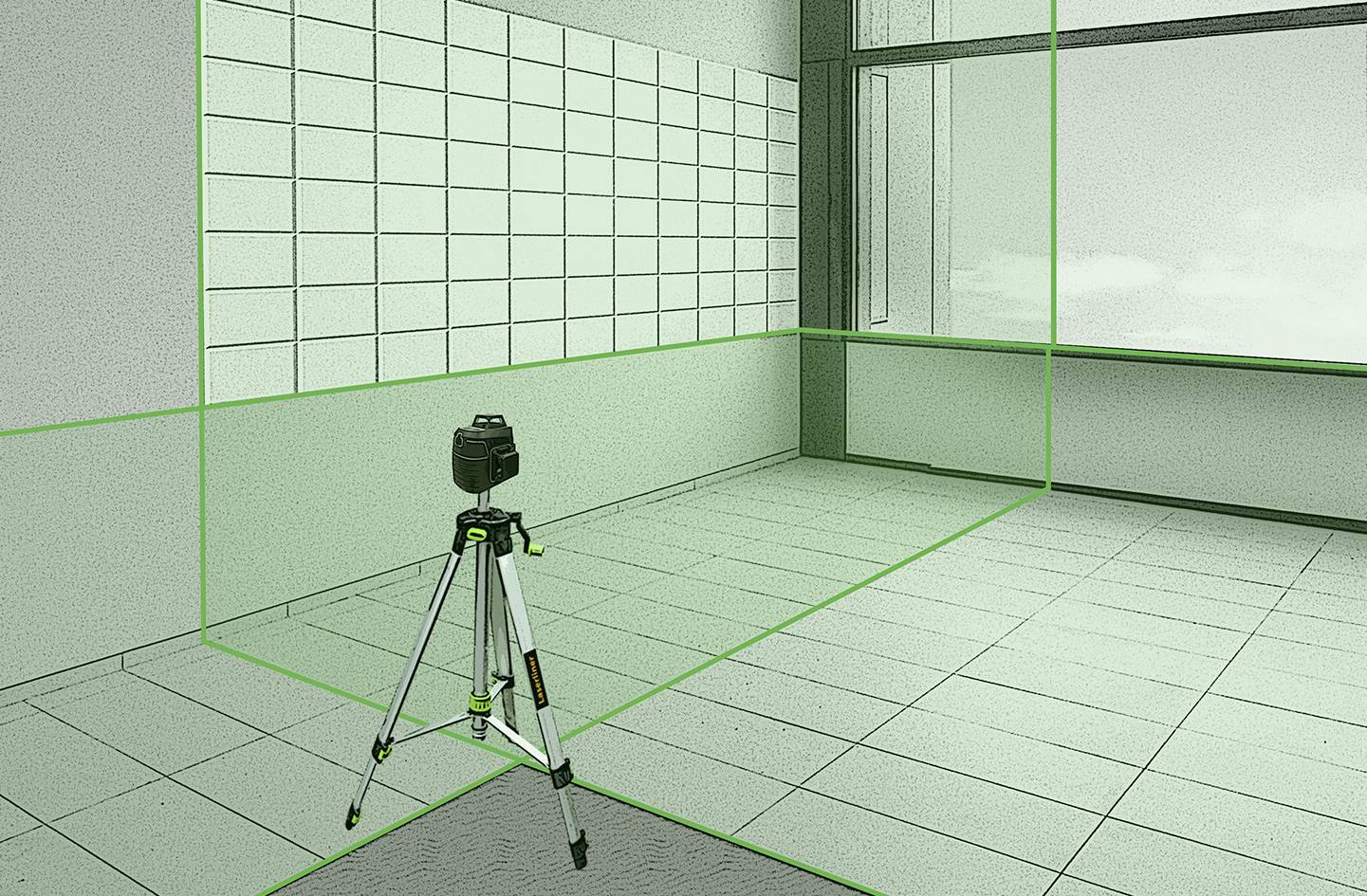 Laserliner PocketPlane-Laser 3G Set 150cm Dreidimensionaler Laser selbstnivellierend