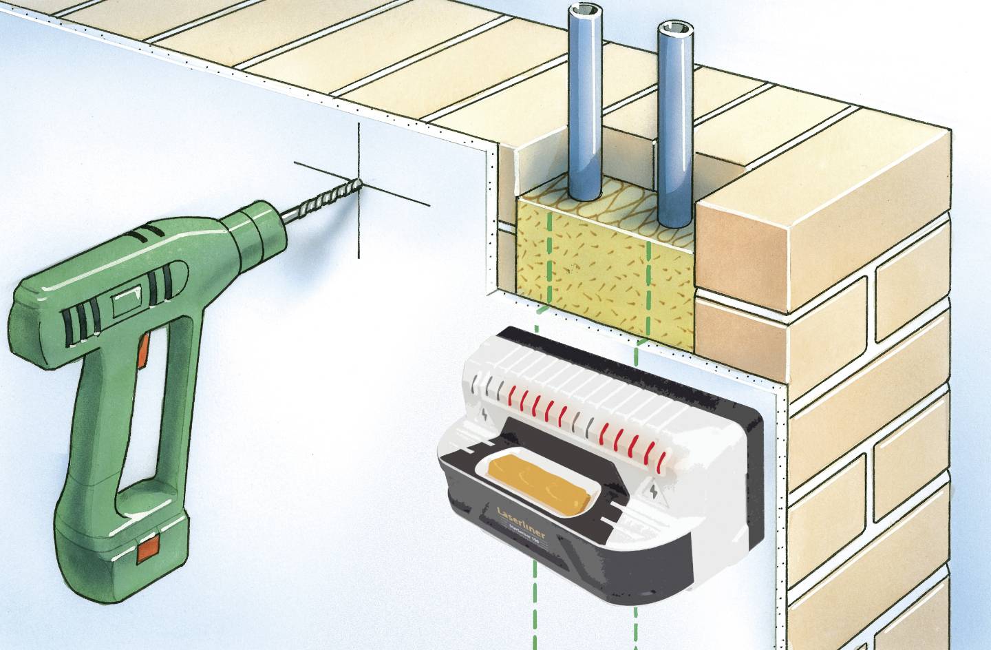 Laserliner Ortungsgerät StarSensor 150 080.977A Ortungstiefe (max.) 40mm Geeignet für Holz, spannungsführende Leitungen