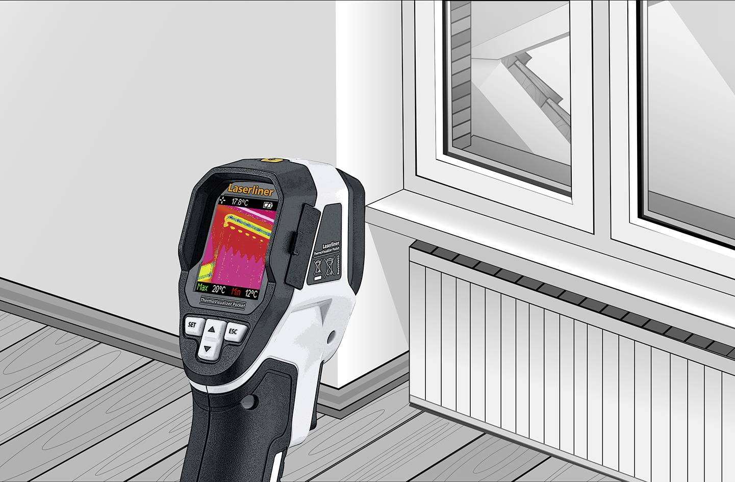 Laserliner ThermoVisualizer Pocket Wärmebildkamera -20 bis +650 °C 9 Hz