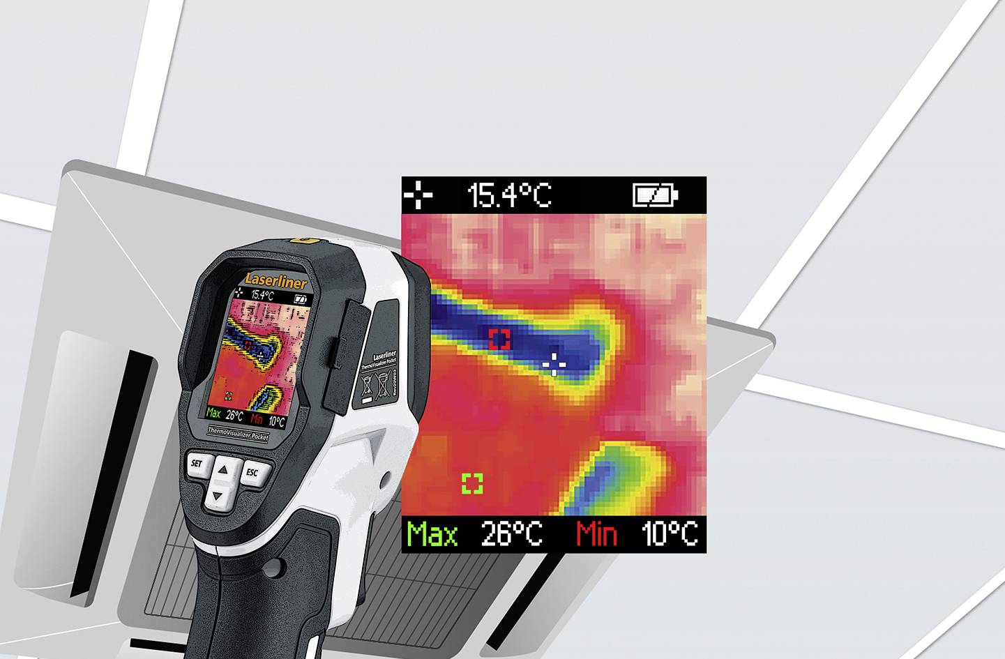 Laserliner ThermoVisualizer Pocket Wärmebildkamera -20 bis +650 °C 9 Hz