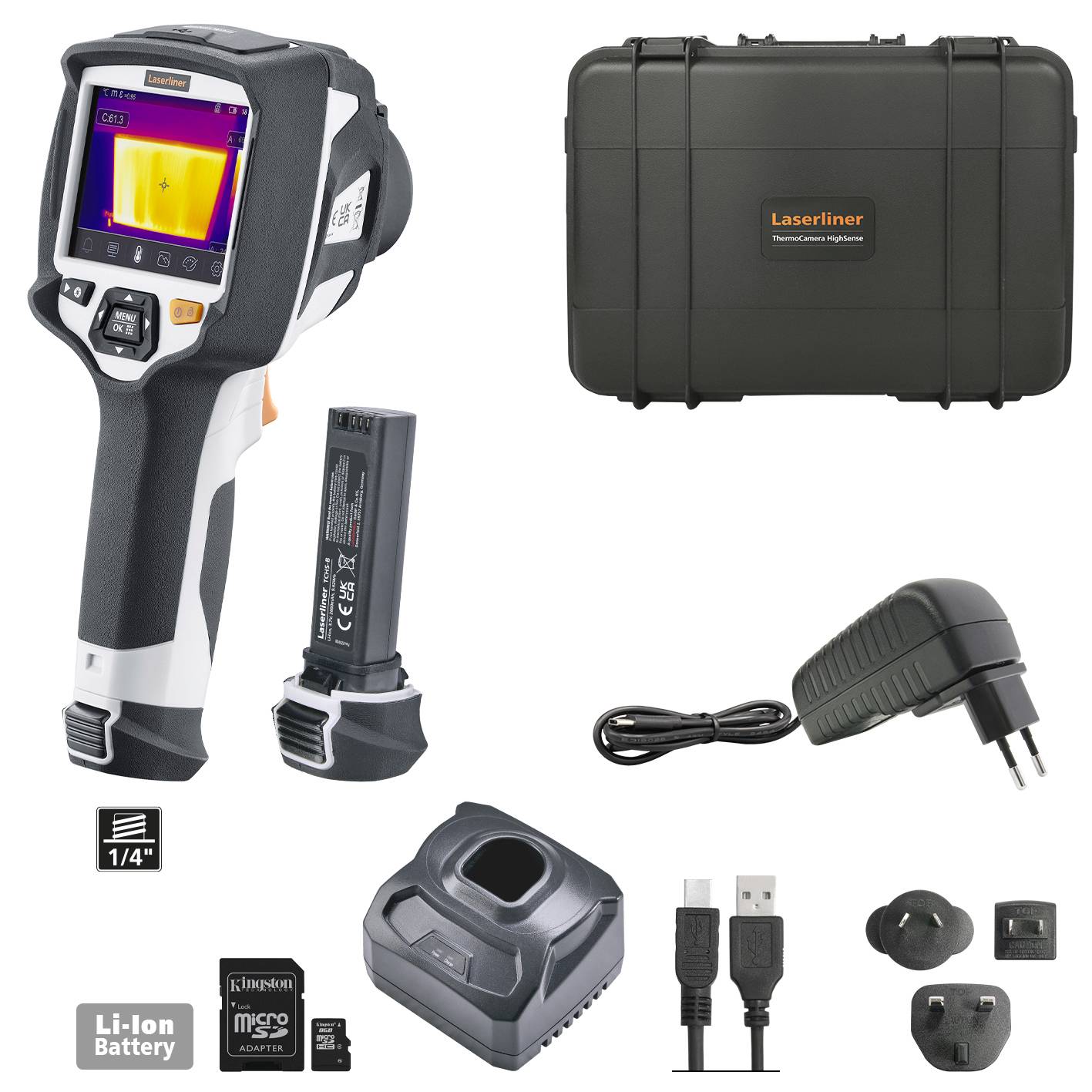 Laserliner ThermoCamera HighSense Wärmebildkamera -20 bis +650 °C 160 x 120 Pixel 9 Hz