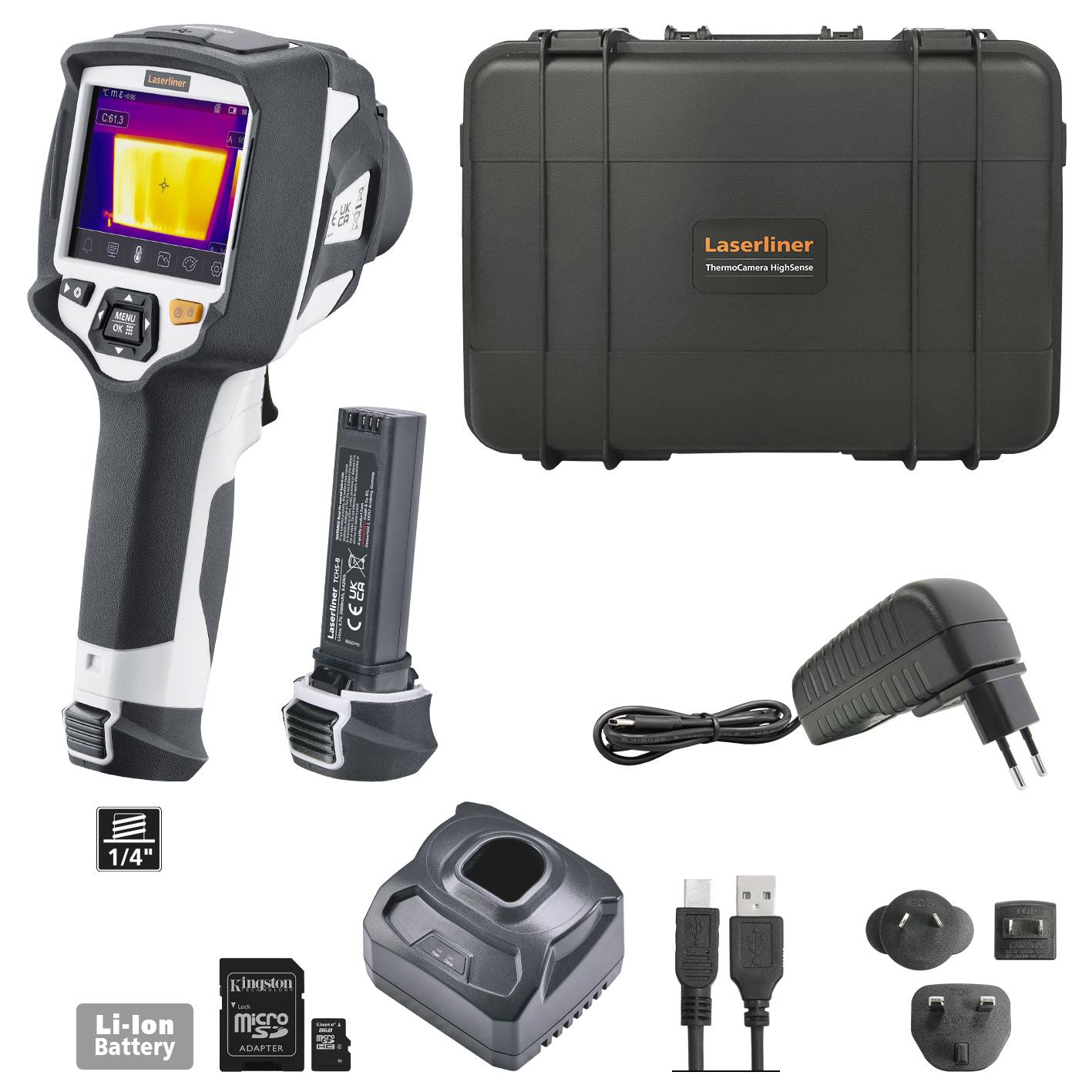 Laserliner ThermoCamera HighSense Pro Wärmebildkamera -20 bis +650°C 384 x 288 Pixel 9Hz