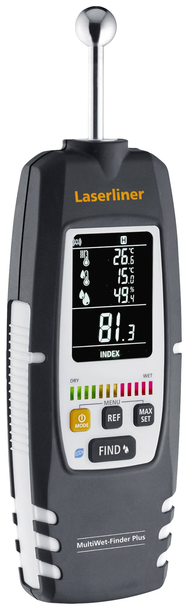 Laserliner MultiWet-Finder Plus Materialfeuchtemessgerät Temperaturmessung