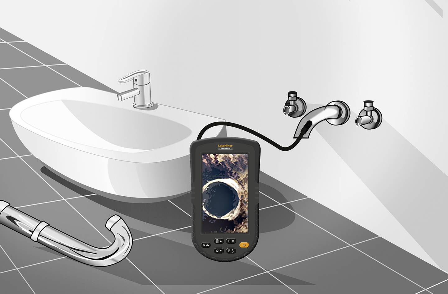 Laserliner 082.262A Inspektions-Kamera Sonden-Ø: 5 mm Sonden-Länge: 1 m