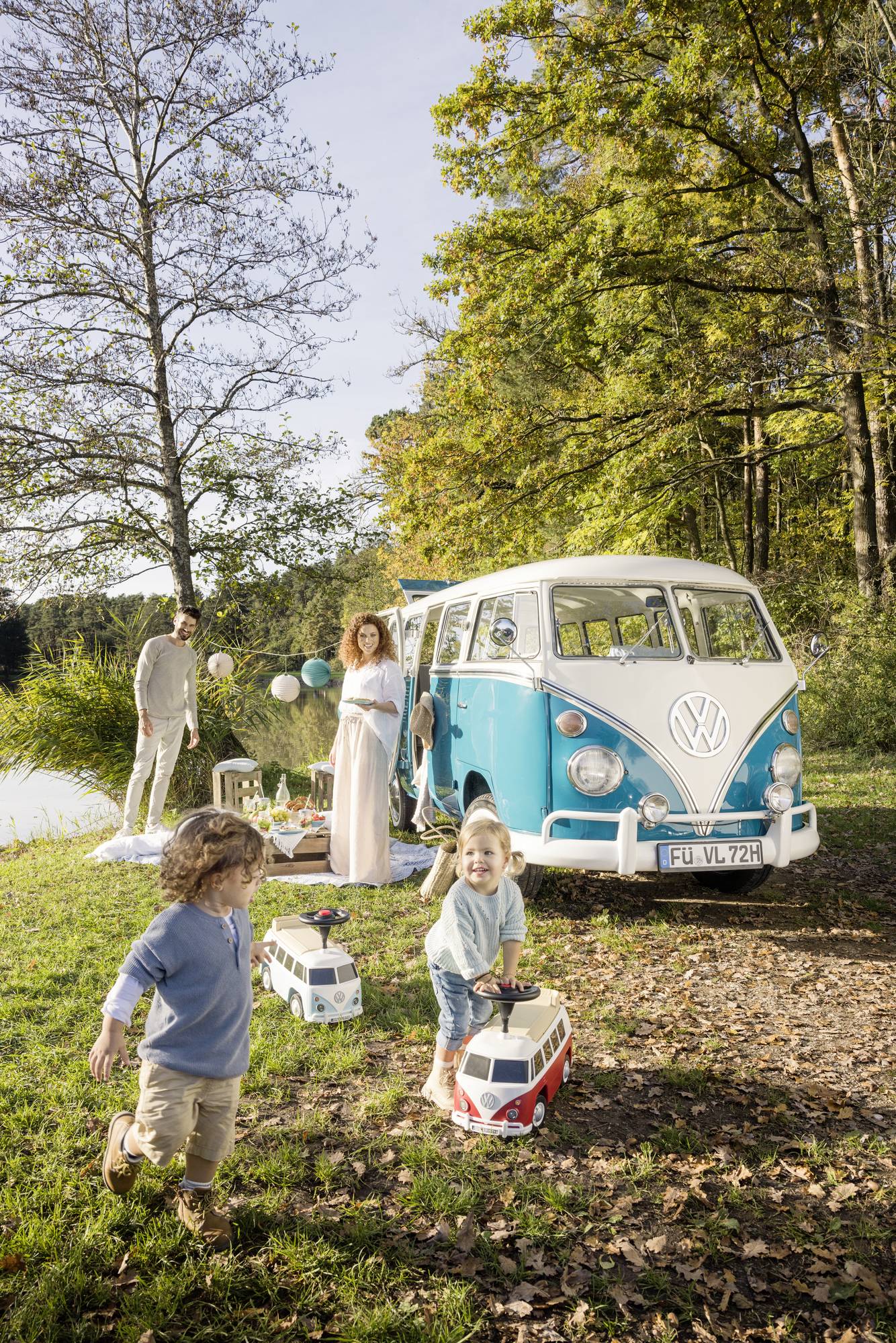 BIG Rutschauto Baby VW T1 Blau