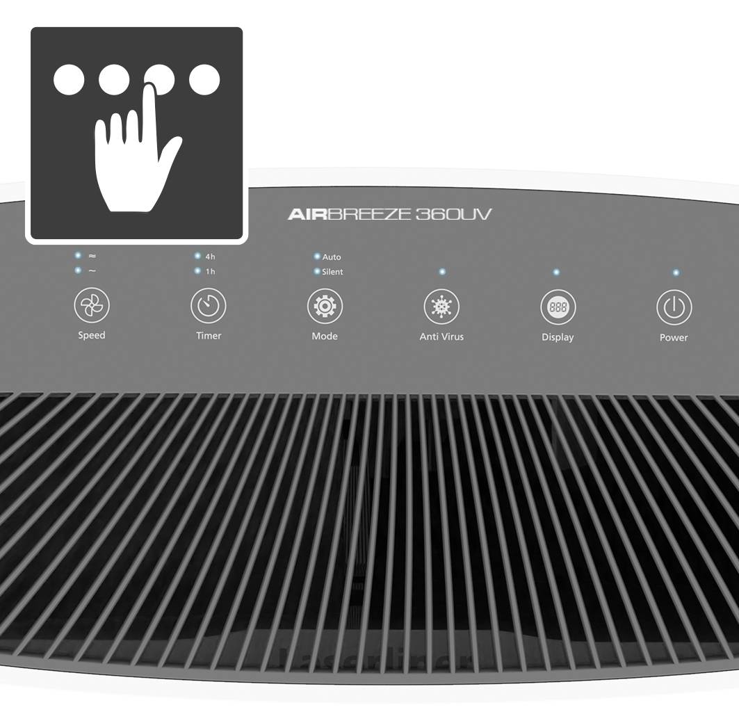 Laserliner 085.360A AirBreeze 360UV Luftreiniger 80m² Weiß