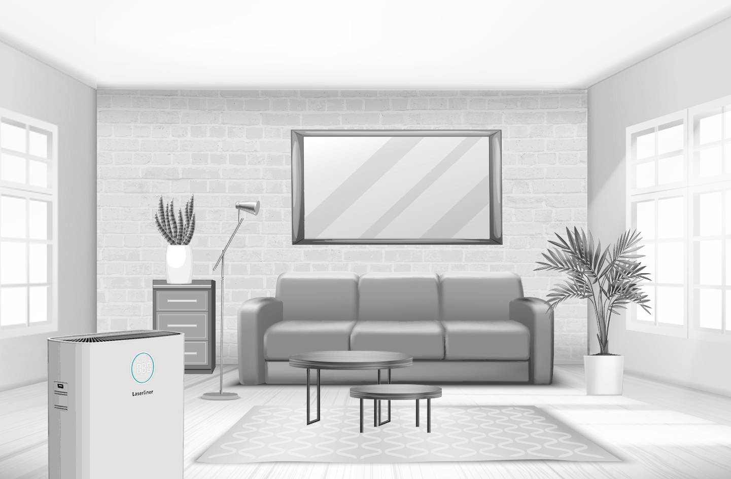 Laserliner 085.360A AirBreeze 360UV Luftreiniger 80m² Weiß