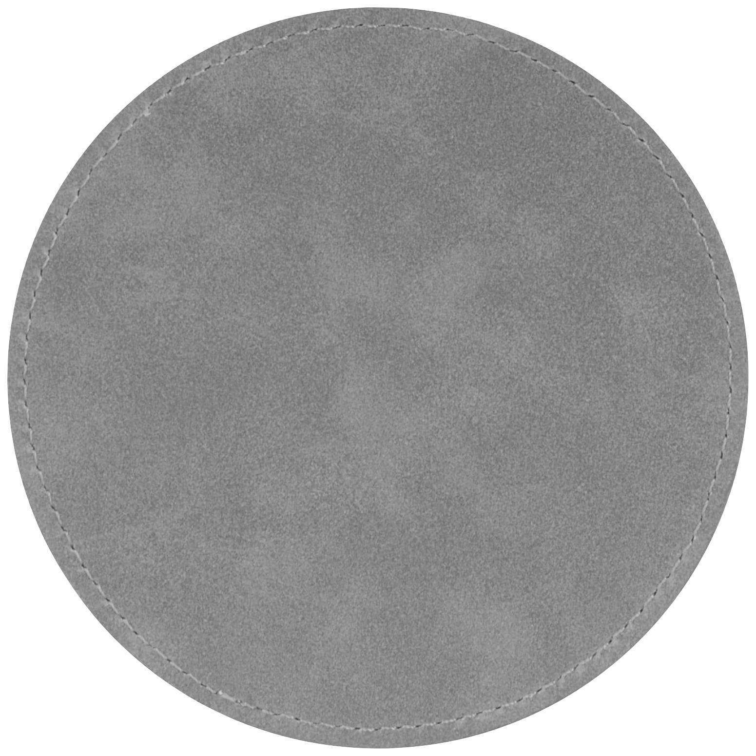 Eine graue, runde, gleichmäßige Fläche ohne sichtbare Muster oder Details.