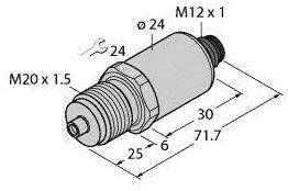 Turck Drucktransmitter 1 St. PT6A-1020-I2-H1143