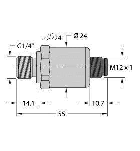 Turck Drucktransmitter 1 St. PT40R-1004-I2-H1143/X