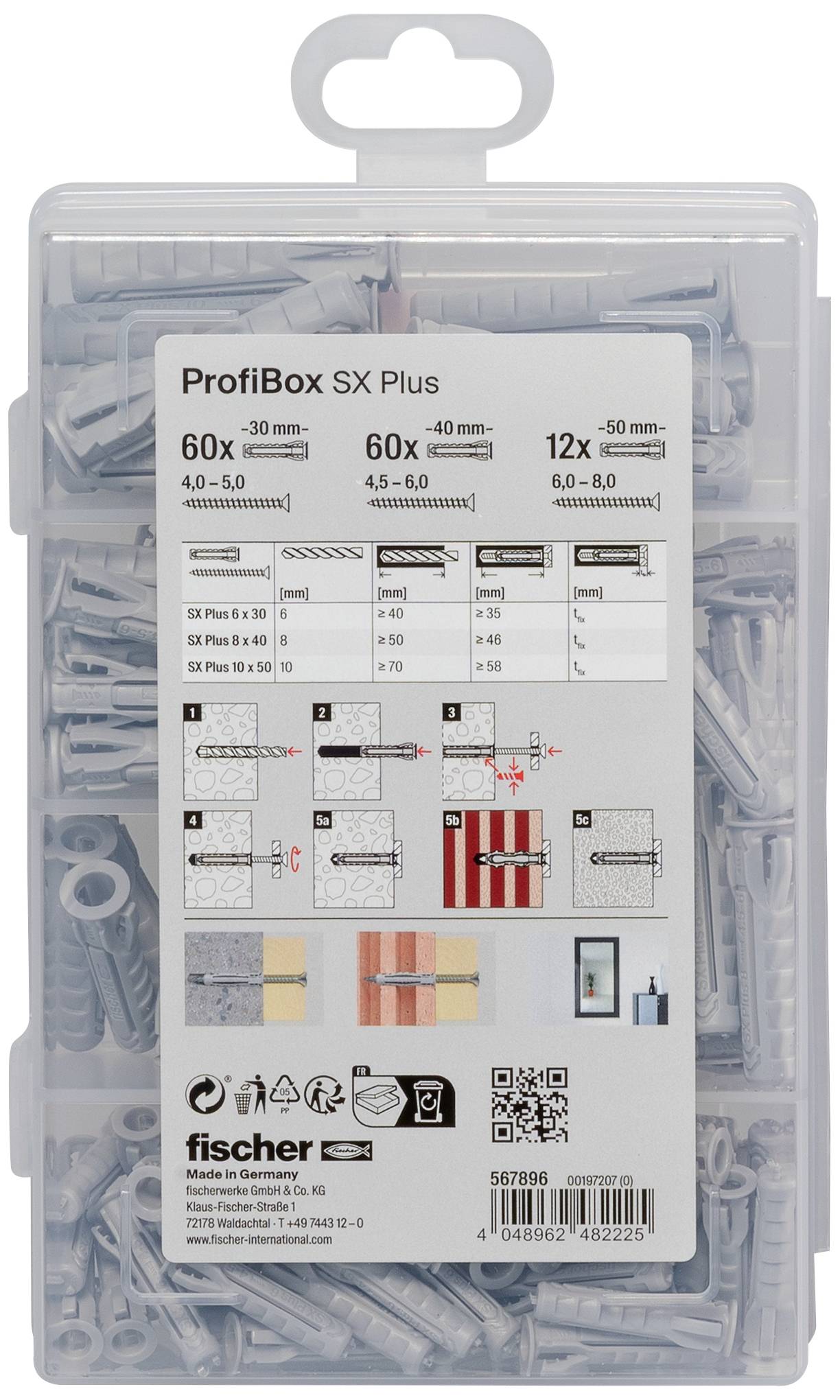 Fischer 567896 Profibox SX Plus Dübelset 1St.