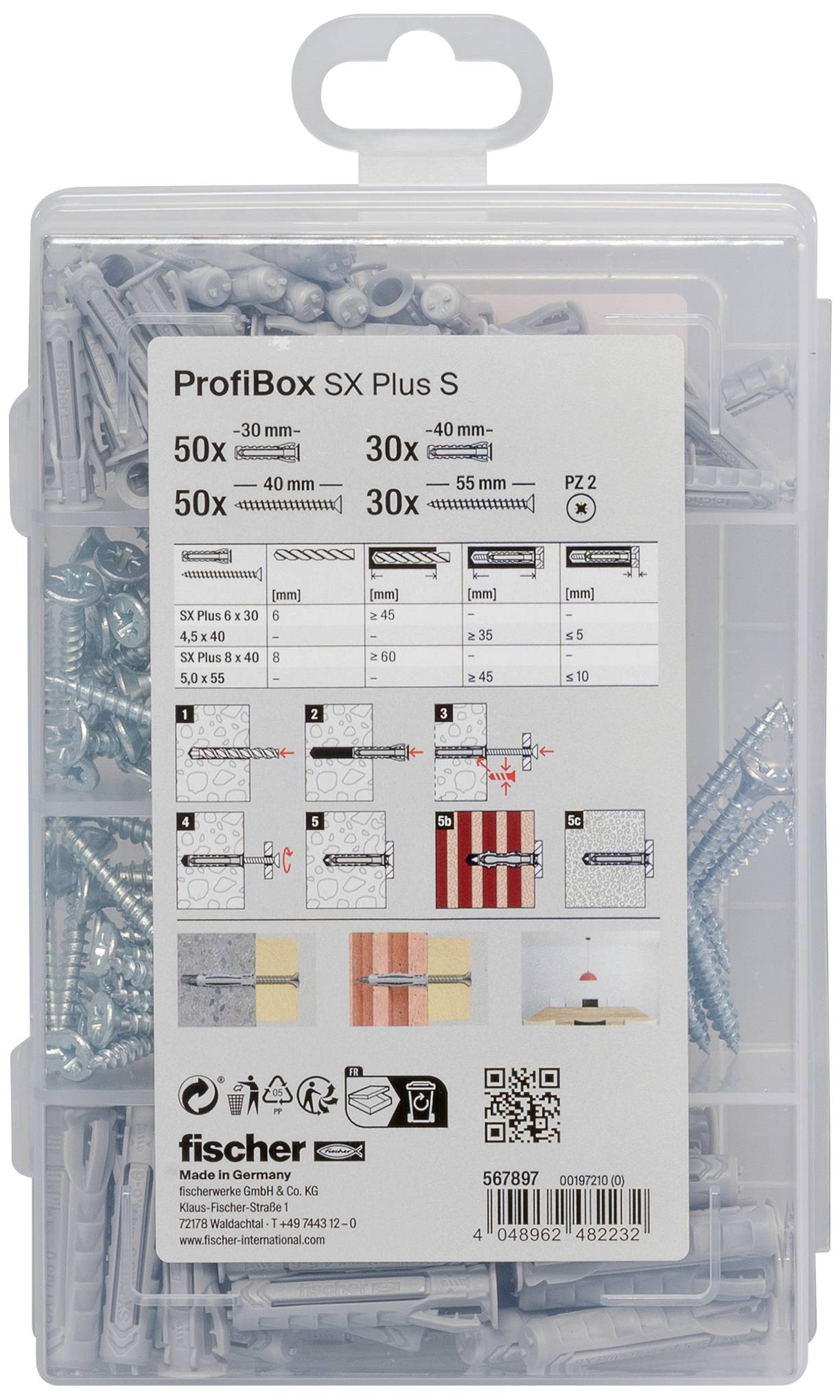 Fischer 567897 Profibox SX Plus + S Dübelset 1St.