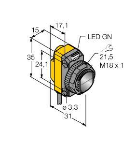 Turck Einweg-Lichtschranke QS186LE10 3070254 1St.