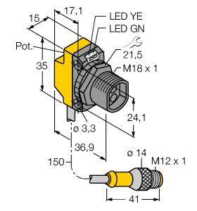 Turck Lichtleitersensor QS18VP6FQ5 3071963 1St.