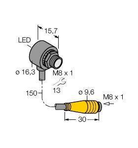 Turck Reflexions-Lichttaster T8RP6D50Q 3066662 dunkelschaltend 1St.
