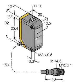 Turck Reflexions-Lichttaster Q20PFF50Q5 3078197 1St.