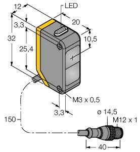 Turck Reflexions-Lichttaster Q20PFF150Q5 3078201 1St.