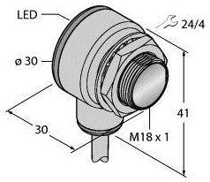 Turck Reflexions-Lichtschranke TM18RP6LP 3042002 dunkelschaltend 1St.