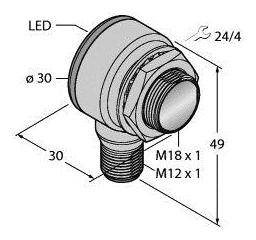 Turck Reflexions-Lichttaster TM18AP6FF25Q8 3042013hellschaltend 1St.