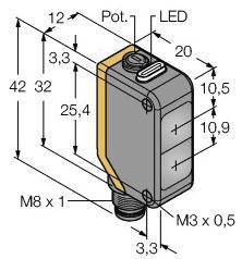Turck Reflexions-Lichttaster Q20NDXLQ7 3078154 1St.