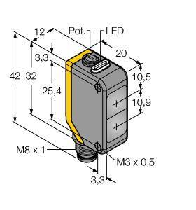 Turck Reflexions-Lichttaster Q20NDLQ7 3077756 1St.