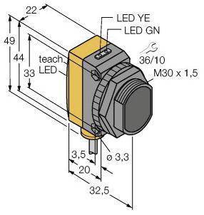 Turck Reflexions-Lichtschranke QS30LLPCQPMA 3072103 1St.