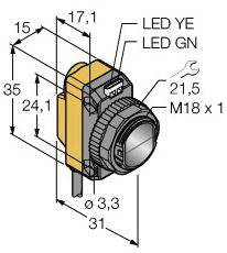 Turck Reflexions-Lichttaster QS18VP6FF50 W/30 3072094 1St.