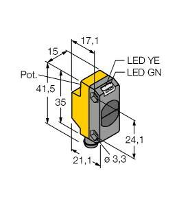 Turck Reflexions-Lichttaster QS18VN6DBQ7 3066443 1St.