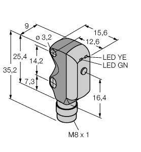 Turck Reflexions-Lichtschranke VS3AN5XLPQ 3062620hellschaltend 1St.