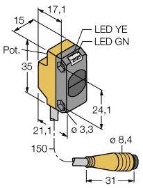 Turck Einweg-Lichtschranke QS18VN6RBQ 3061670 1St.
