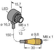 Turck Reflexions-Lichttaster T8RN6D100Q 3068687 dunkelschaltend 1St.