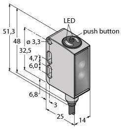 Turck Reflexions-Lichttaster QM26VPAF200-5M 3028735 1St.