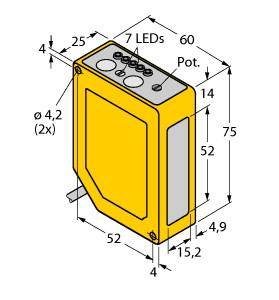 Turck Reflexions-Lichttaster Q60VR3AF2000QPMA10 3063003 1St.