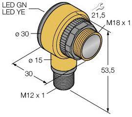 Turck Reflexions-Lichttaster T18AW3FF25Q1 3058393hellschaltend 1St.