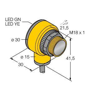 Turck Reflexions-Lichttaster T18RW3FF25 W/30 3058391 dunkelschaltend 1St.