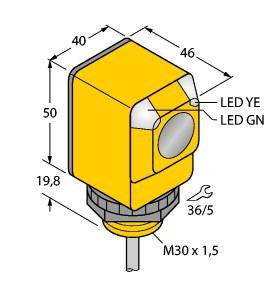 Turck Reflexions-Lichttaster Q40RW3FF600 W/30 3034564 dunkelschaltend 1St.