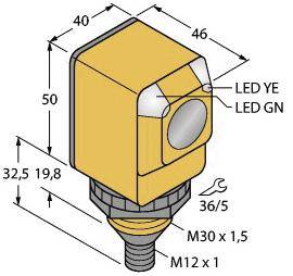 Turck Reflexions-Lichttaster Q40RW3FF400Q1 3033389 dunkelschaltend 1St.