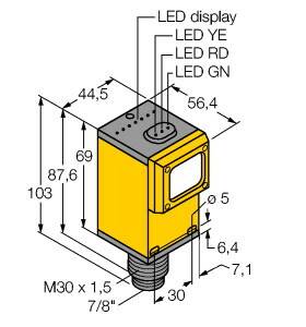 Turck Reflexions-Lichttaster Q45BW13DQ 3054319 1St.