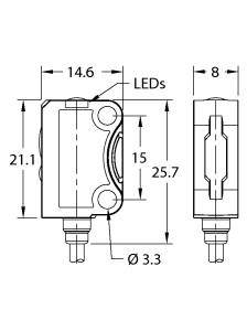 Turck Reflexions-Lichttaster VS8APFF30B 3803488 1St.