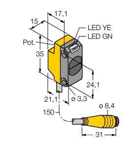 Turck Reflexions-Lichttaster QS18VP6DLQ 3800768 1St.