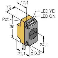 Turck Reflexions-Lichttaster QS18VP6DL W/30 3800769 1St.
