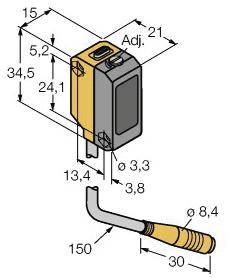 Turck Reflexions-Lichttaster QS18AB6AF300Q 3011459 1St.
