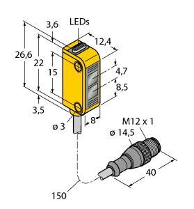 Turck Reflexions-Lichttaster Q12RB6FF50Q5 3074144 1St.