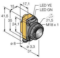 Turck Einweg-Lichtschranke QS186LEQ7 3074198 1St.