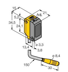 Turck Reflexions-Lichttaster QS18VN6AFF200Q5 3011469 1St.