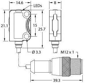 Turck Reflexions-Lichttaster VS8EAPAF70Q5 3803551 1St.