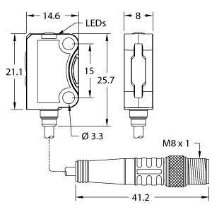 Turck Einweg-Lichtschranke VS8LEJQ 3803483 1St.