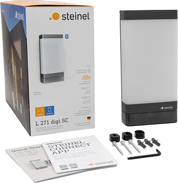 Steinel 067212 LED AUSSENLEUCHTE L 271 DIGI SC ANT LED-Außenwandleuchte mit Bewegungsmelder LED LED fest eingebaut 6.6W Anthrazit
