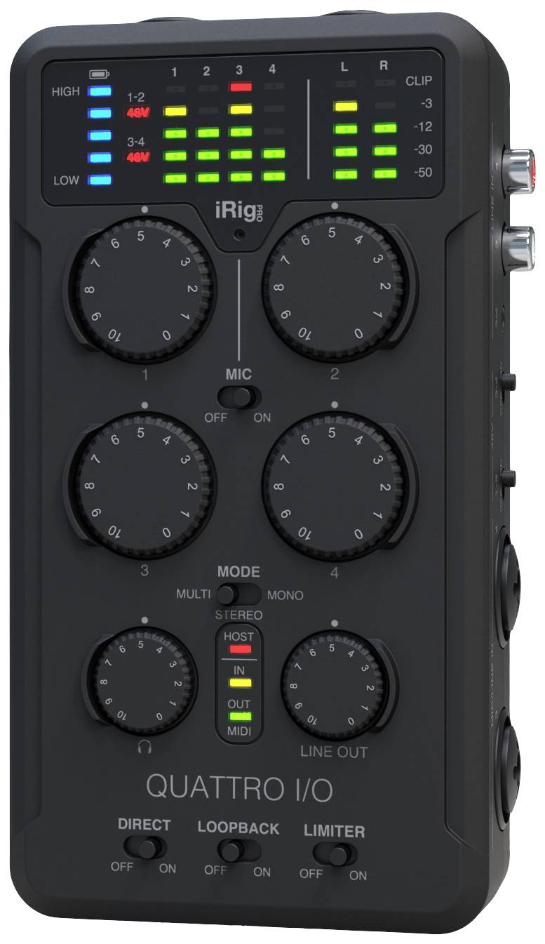 IK Multimedia Audio Interface iRig Pro Quattro I/O Monitor-Controlling